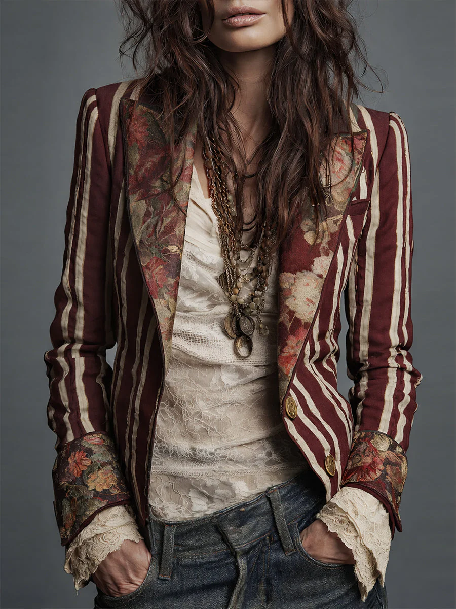 Shalisa - Blazer a Righe In Stile Bohémien - Image 2