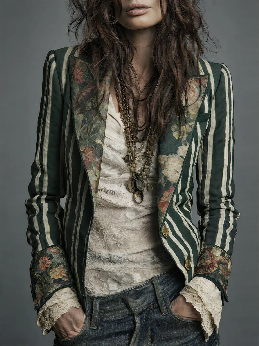 Shalisa - Blazer a Righe In Stile Bohémien - Image 3