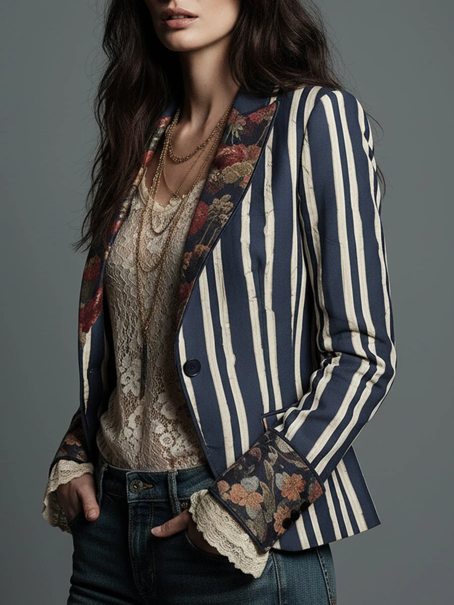 Shalisa - Blazer a Righe In Stile Bohémien - Image 5