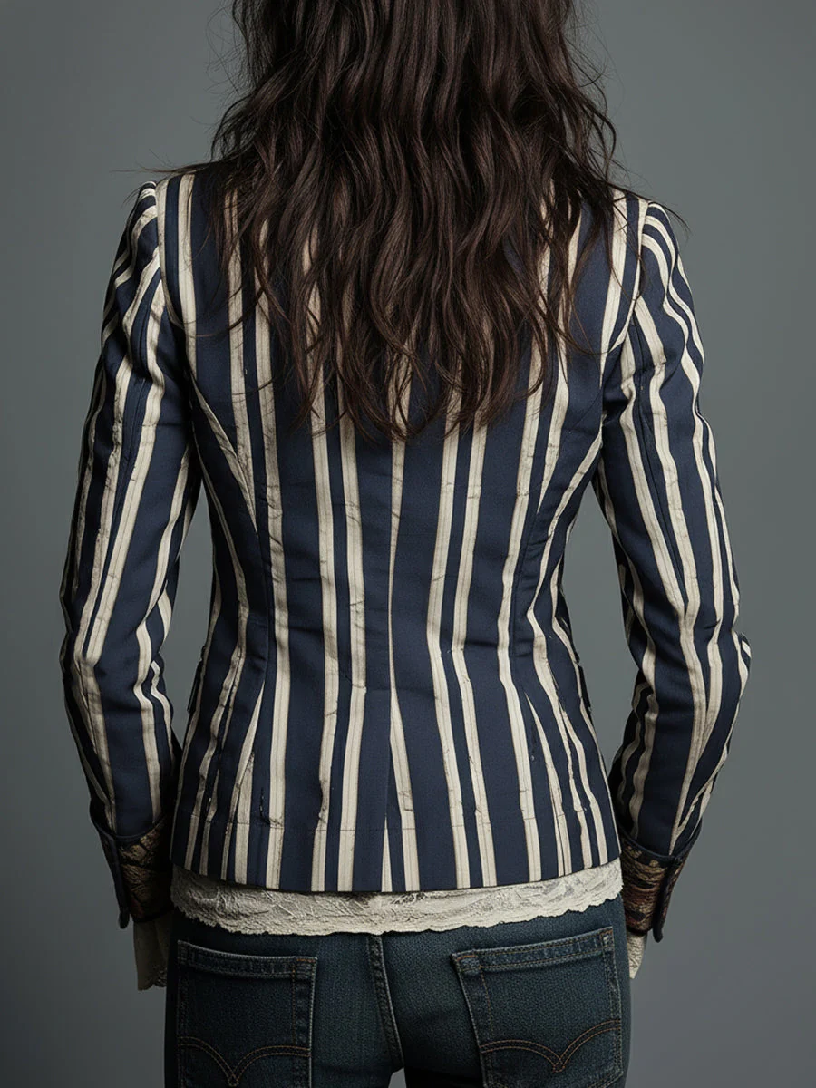 Shalisa - Blazer a Righe In Stile Bohémien - Image 6