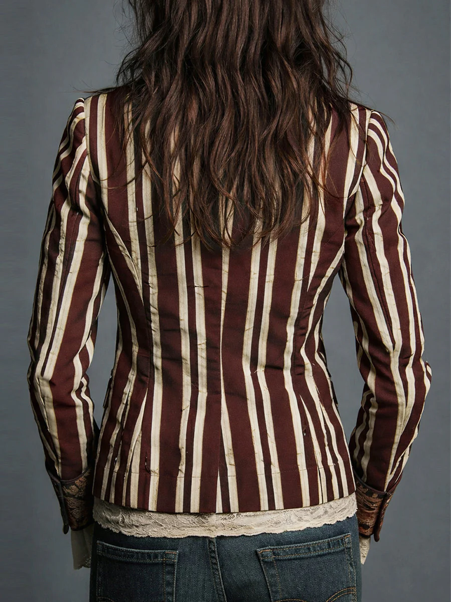 Shalisa - Blazer a Righe In Stile Bohémien - Image 7
