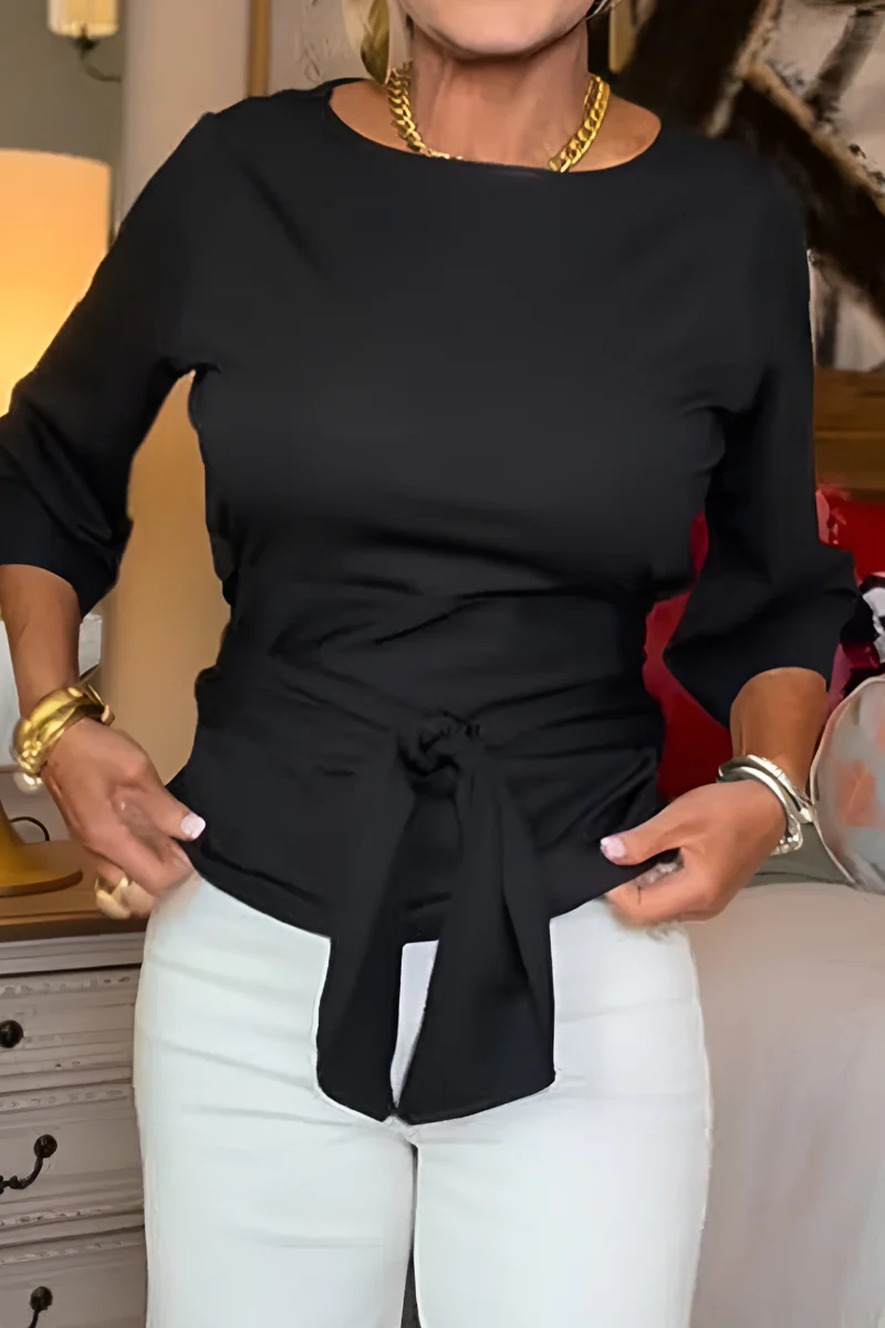 Shaniera - Top Elegante Con Laccio In Vita - Image 2