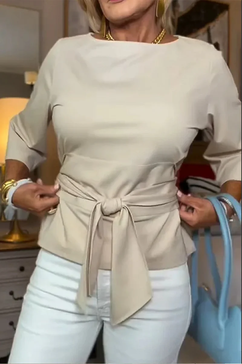 Shaniera - Top Elegante Con Laccio In Vita - Image 6