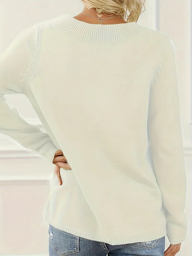 Shareena - Maglione Lavorato a Maglia Con Scollo a V - Image 6
