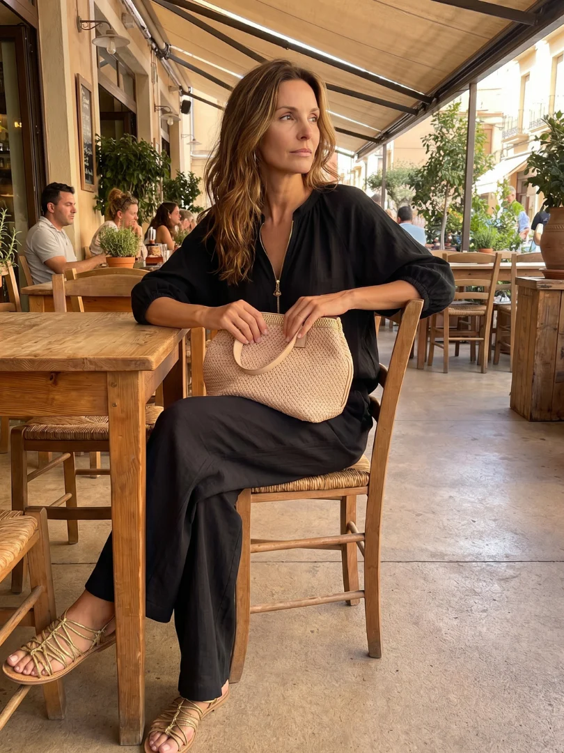 Sharina - Set Composto Da Camicetta Con Zip E Pantaloni a Gamba Larga - Image 17
