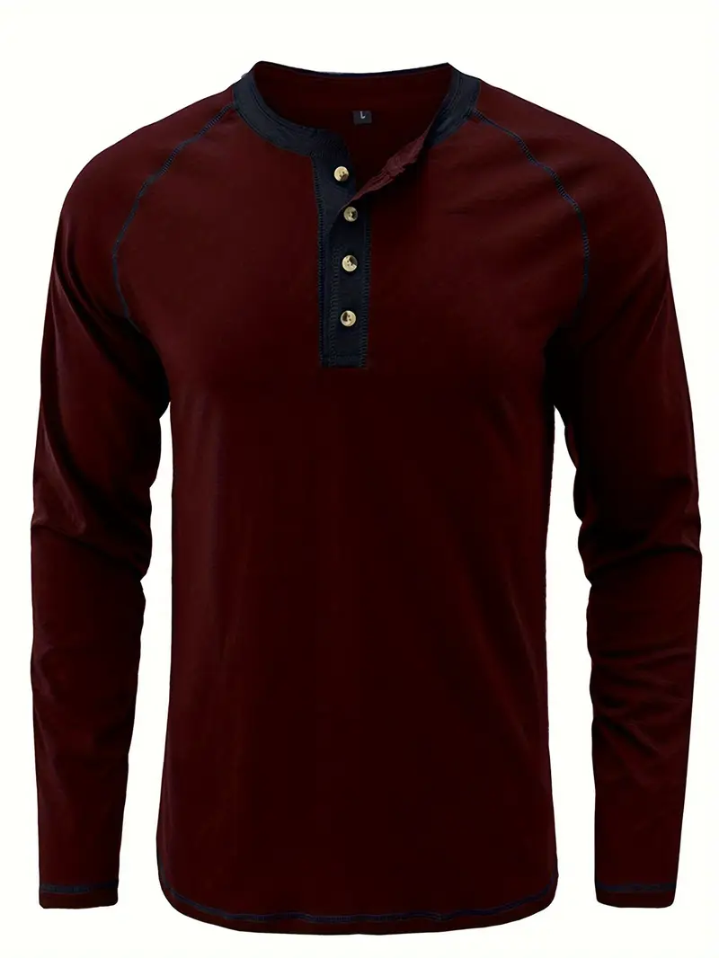 Sharma - Camicia Henley a Maniche Lunghe Con Collo Rotondo - Image 8