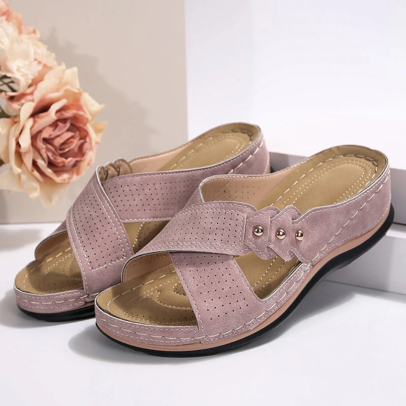 Shawen - Sandali con Zeppa e Cinturini Incrociati in Stile Casual - Image 5