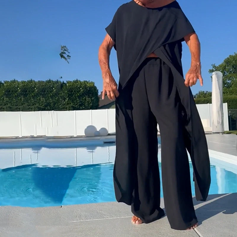 Shelagh - Inizio Pagina Con Spalle Scoperte e Pantaloni Settati - Image 2