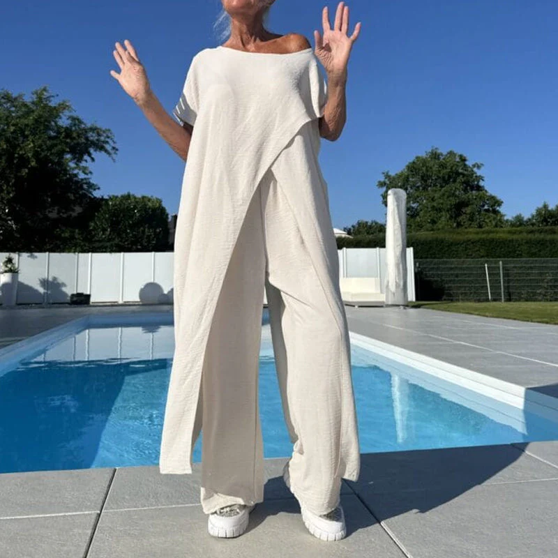Shelagh - Inizio Pagina Con Spalle Scoperte e Pantaloni Settati - Image 3