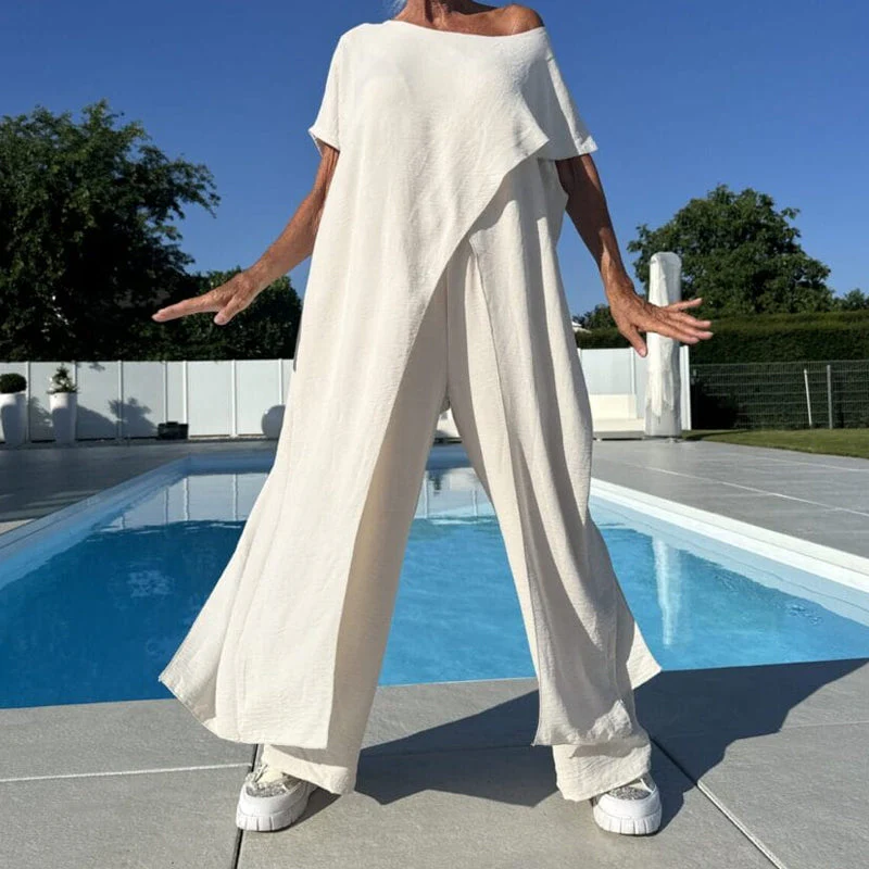 Shelagh - Inizio Pagina Con Spalle Scoperte e Pantaloni Settati - Image 4