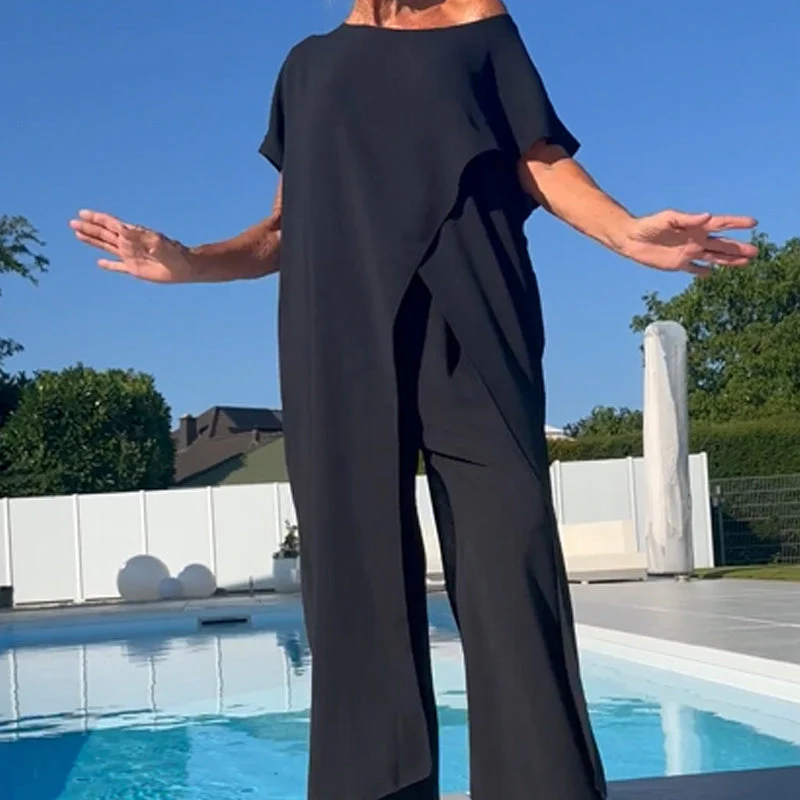 Shelagh - Inizio Pagina Con Spalle Scoperte e Pantaloni Settati - Image 7