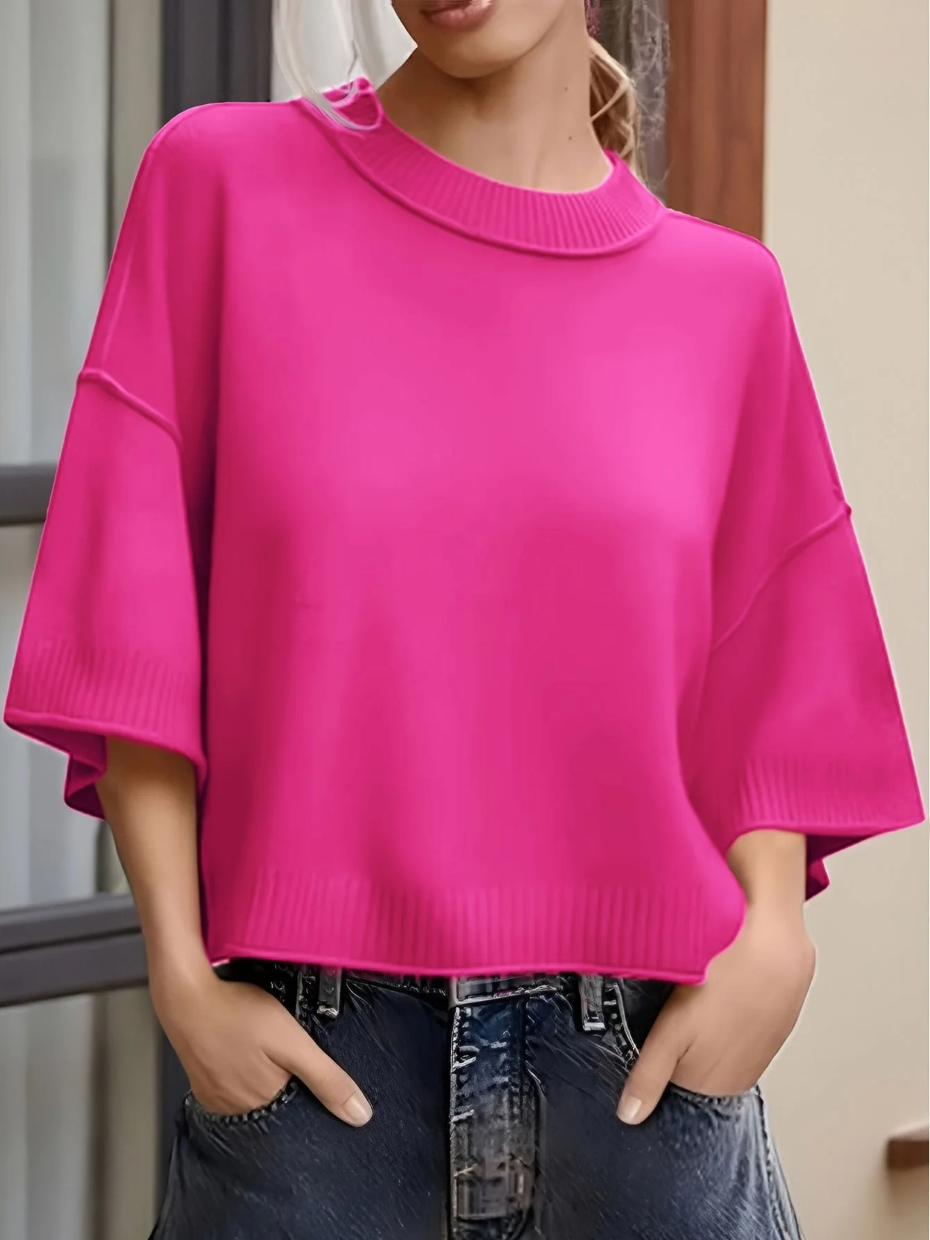 hilena - Cardigan Casual a Maniche Corte - Image 10