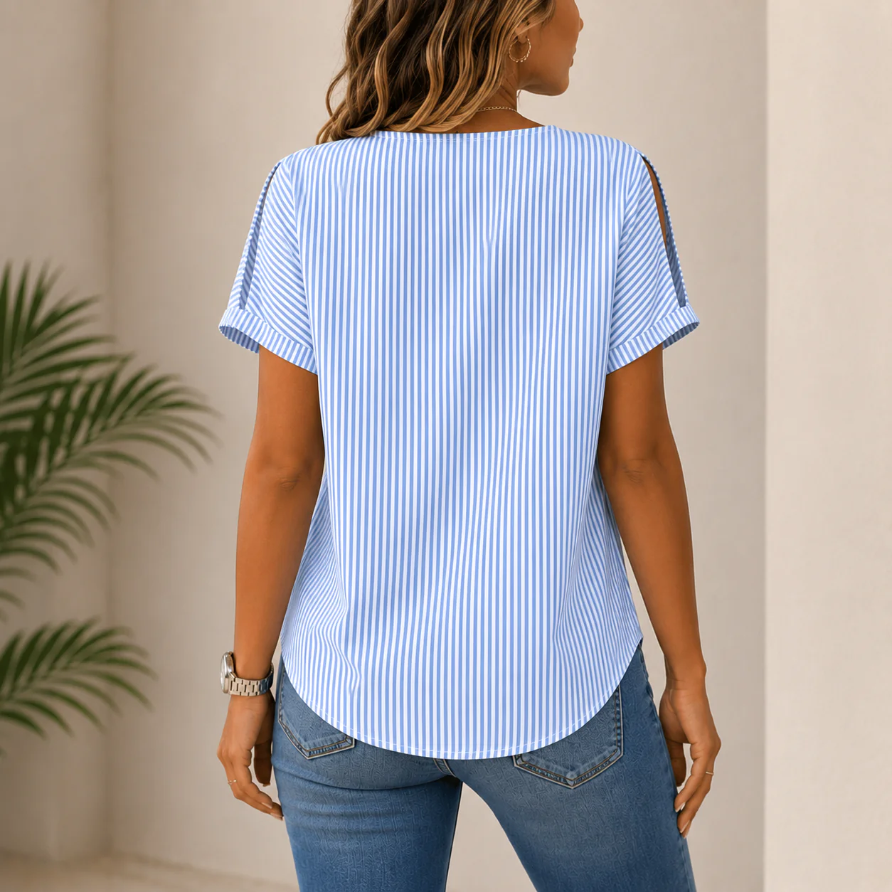 Shirri - Camicetta Casual a Righe - Image 2