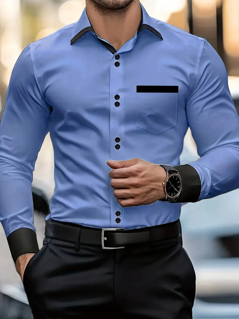 Shoval - Elegante Camicia a Maniche Lunghe Con Bottoni - Image 5