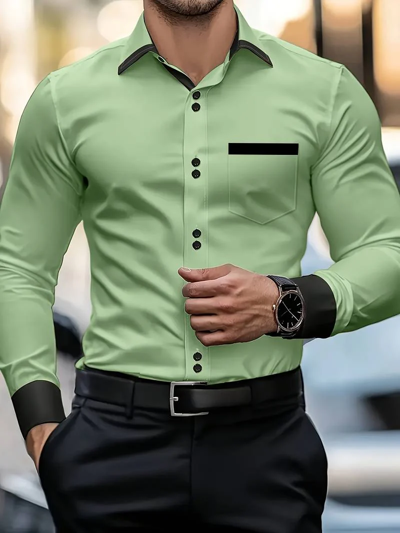 Shoval - Elegante Camicia a Maniche Lunghe Con Bottoni - Image 7