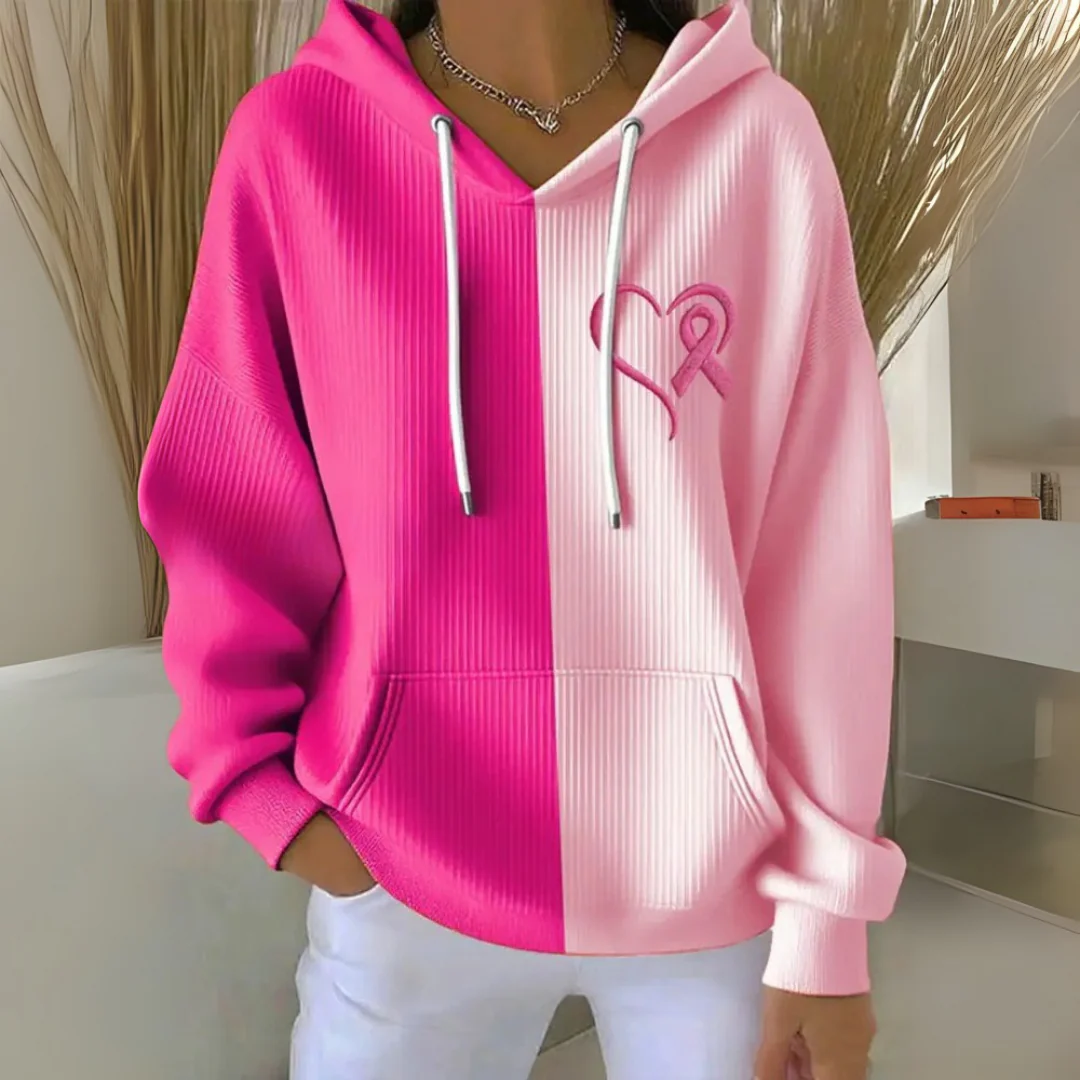 Silveta - Felpa Con Cappuccio Casual Cuore A Maniche Lunghe