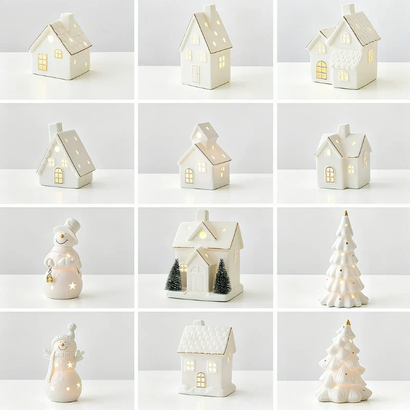 SnowLume - Set Decorativo Natalizio In Ceramica Con Luci LED - Image 6