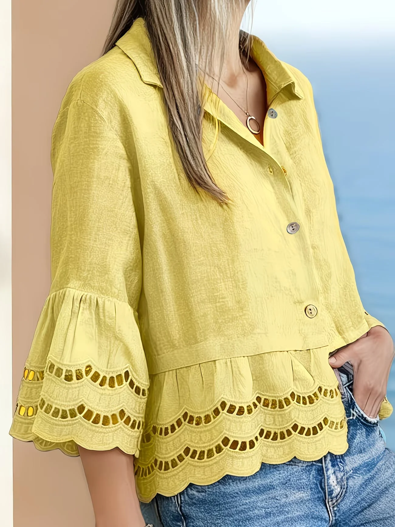 Solenn - Elegante Camicetta Con Bottoni - Image 13