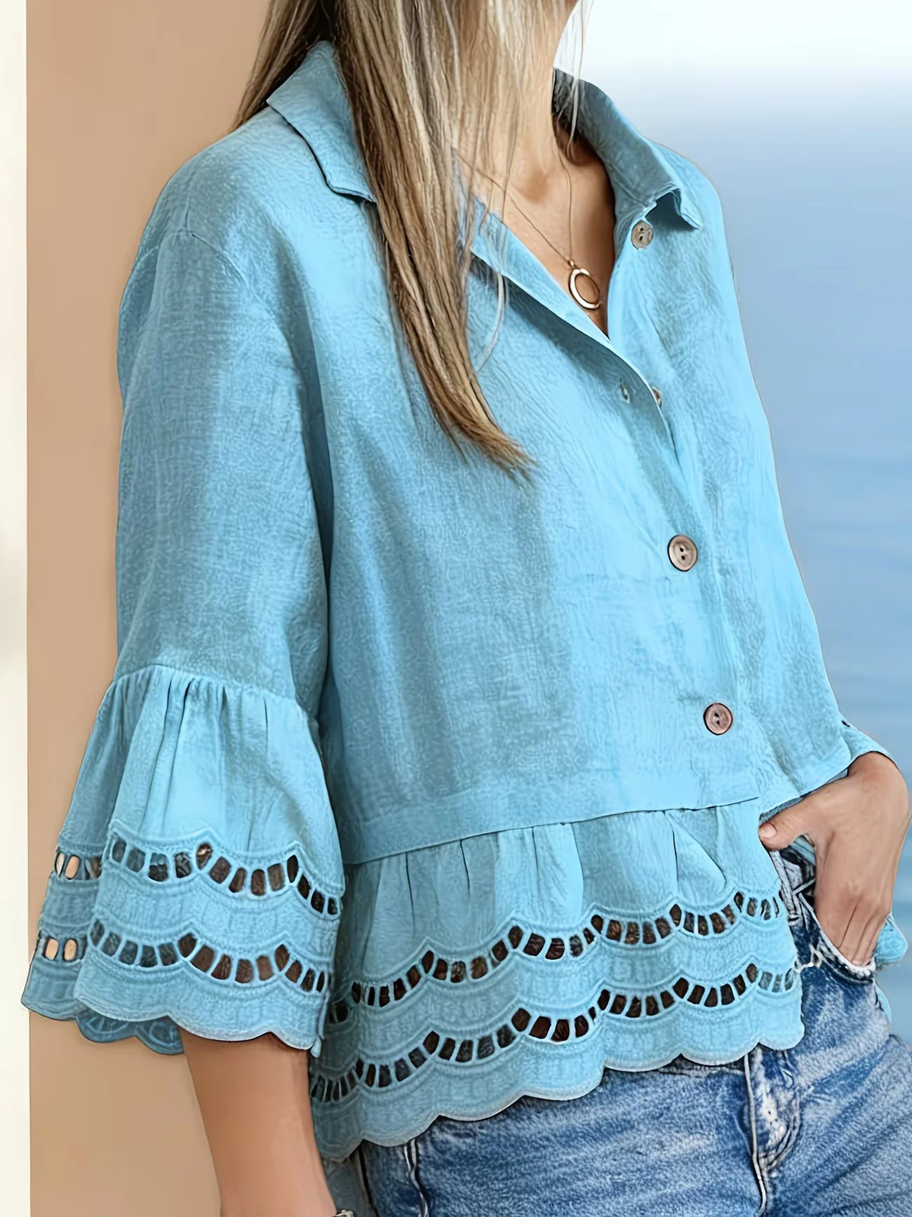 Solenn - Elegante Camicetta Con Bottoni - Image 19