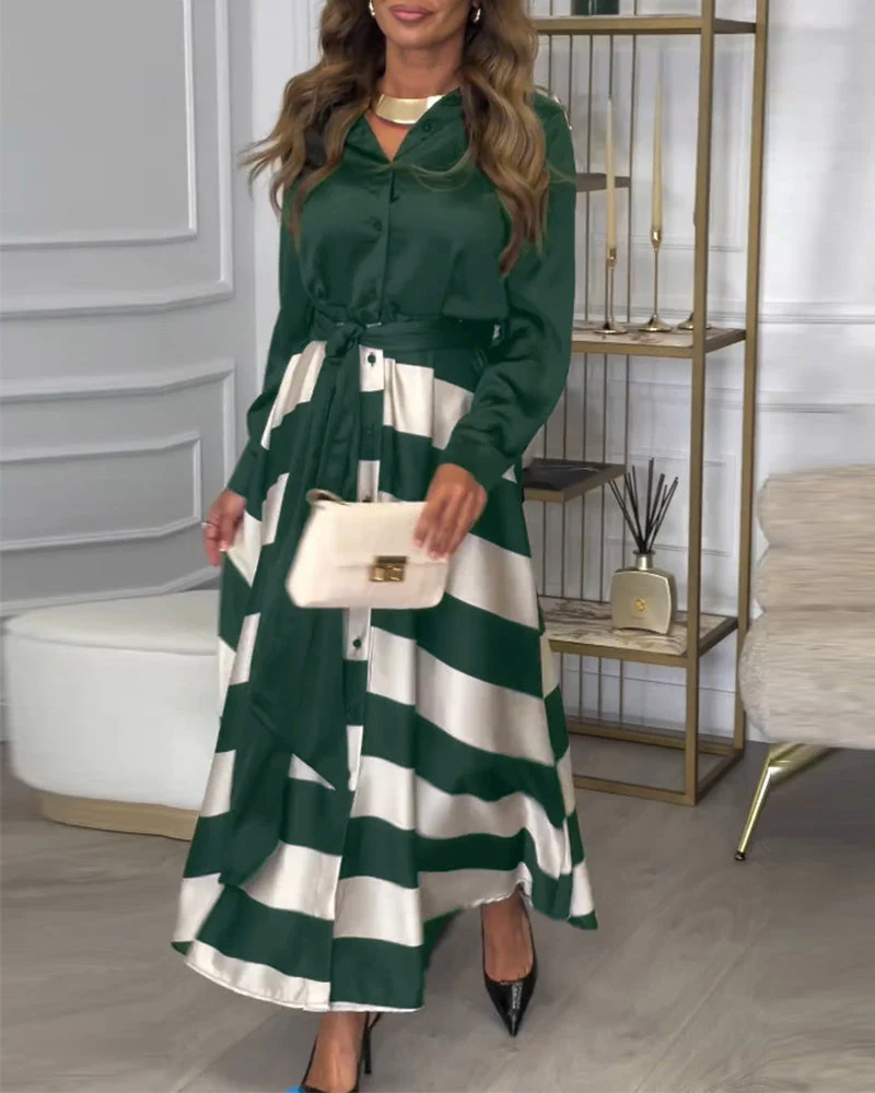 Sophie - Abito Elegante a Righe - Image 16