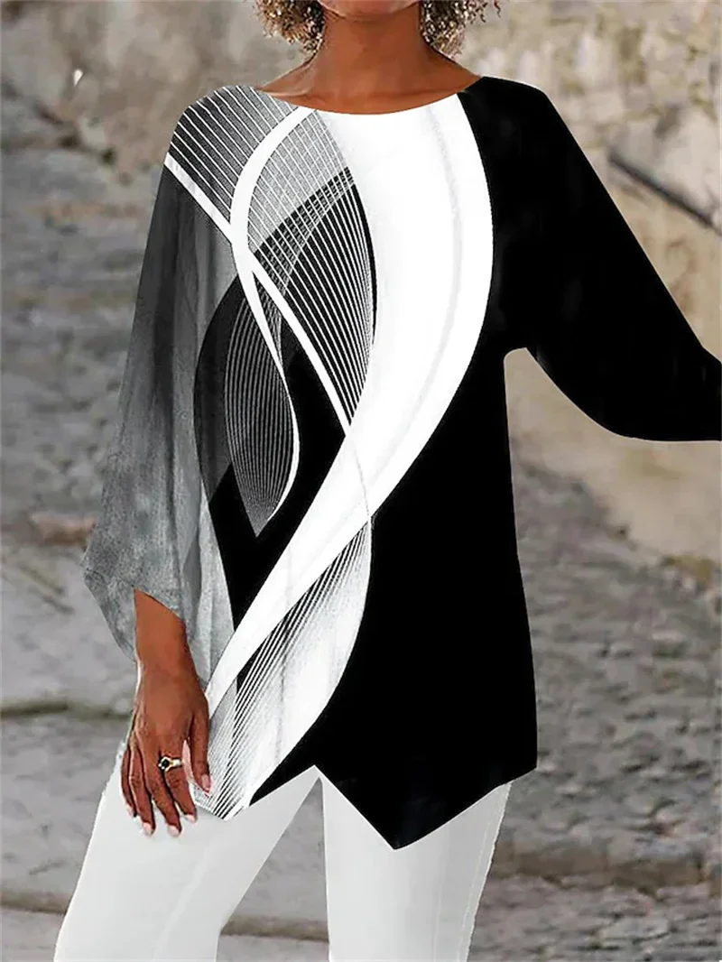 Soraya - Camicia Stampata Con Collo Rotondo e Maniche Lunghe - Image 4