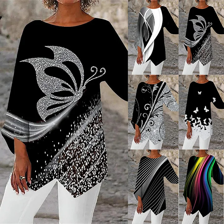 Soraya - Camicia Stampata Con Collo Rotondo e Maniche Lunghe - Image 7