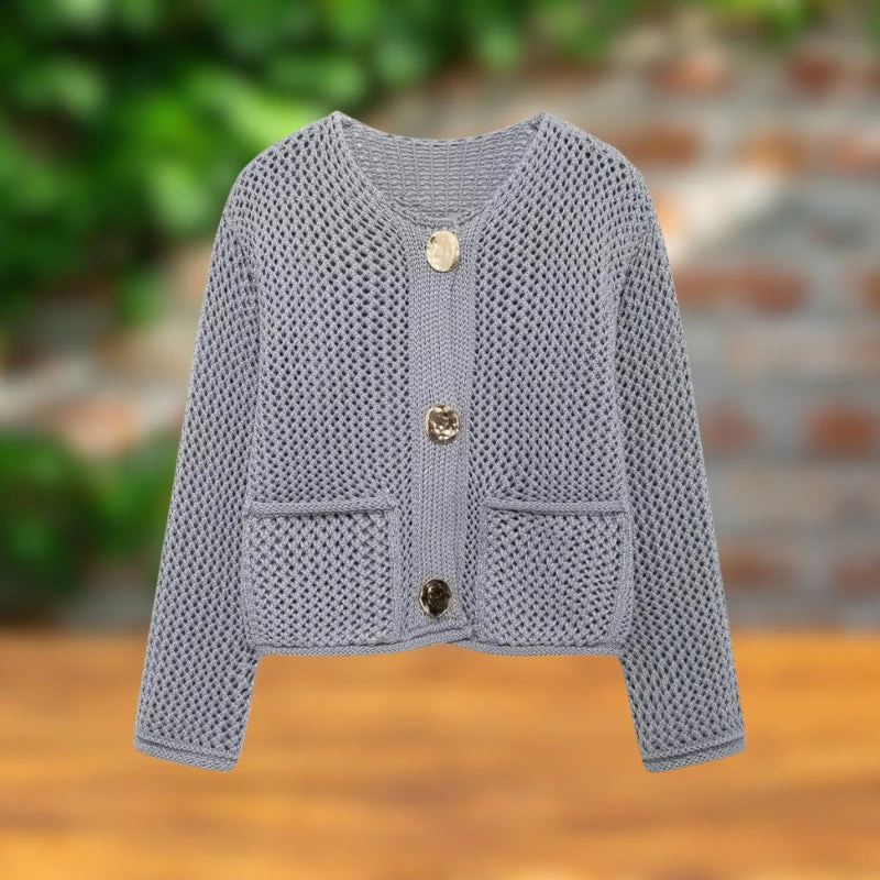 Stacey - Inverno Lavorazione a Maglia Cardigan - Image 5