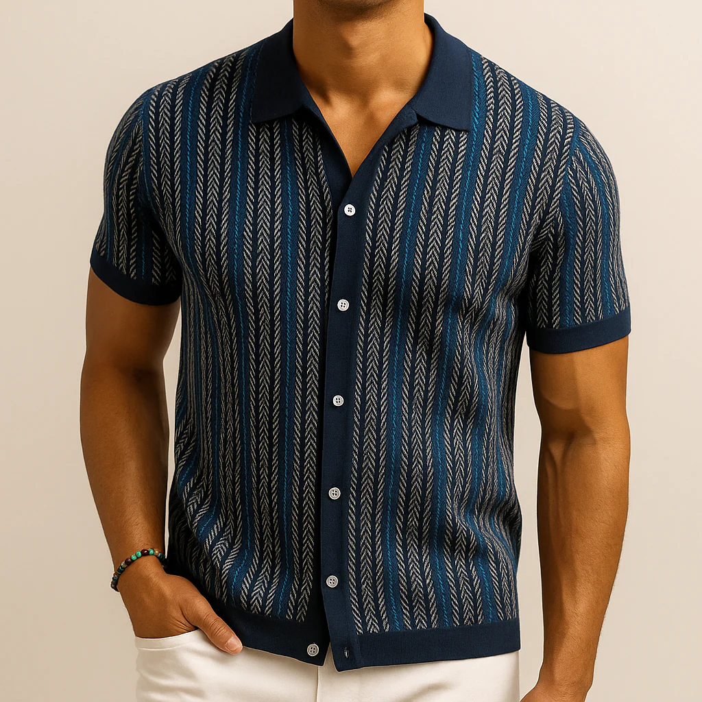 Stark - Elegante Camicia a Maniche Corte Con Bottoni - Image 4
