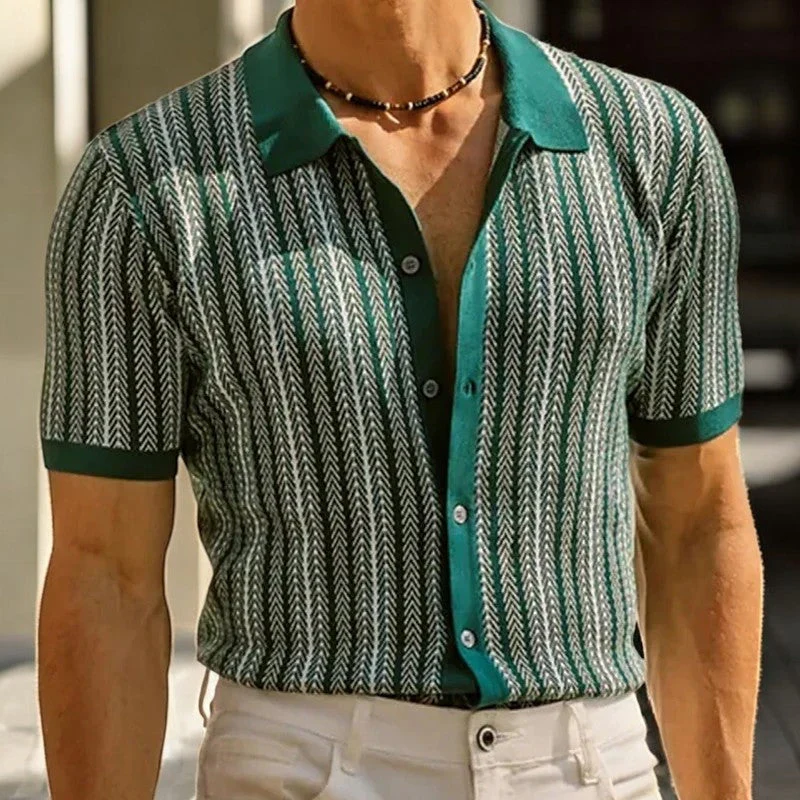 Stark - Elegante Camicia a Maniche Corte Con Bottoni - Image 6
