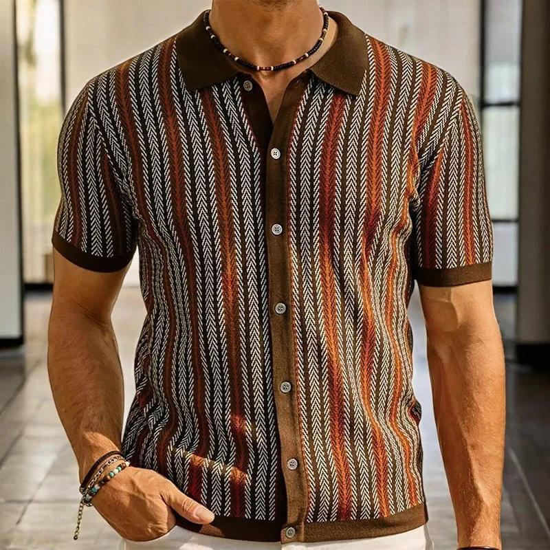 Stark - Elegante Camicia a Maniche Corte Con Bottoni - Image 7