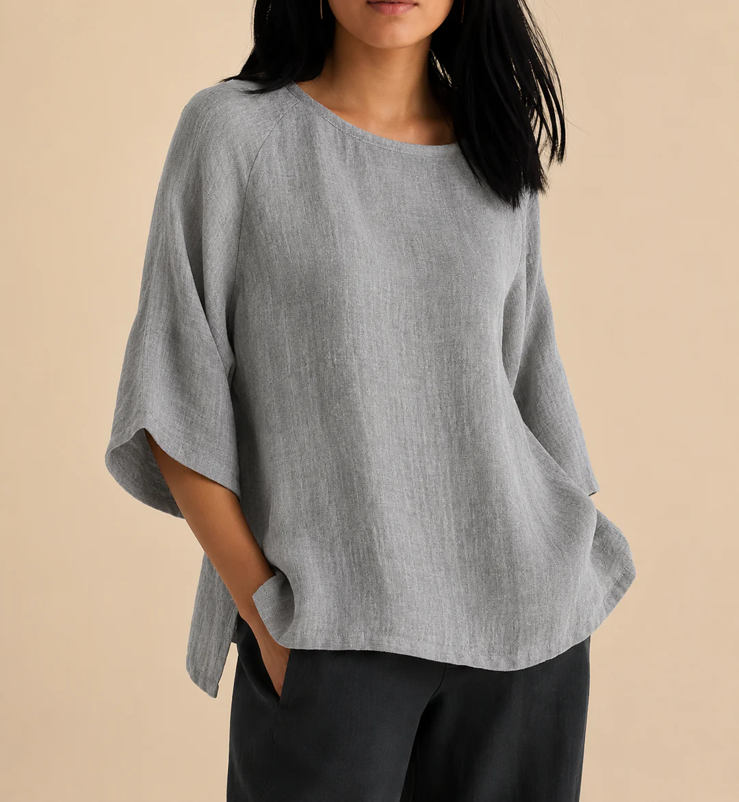 Steffi - Camicetta Casual Oversize Con Collo Rotondo - Image 2