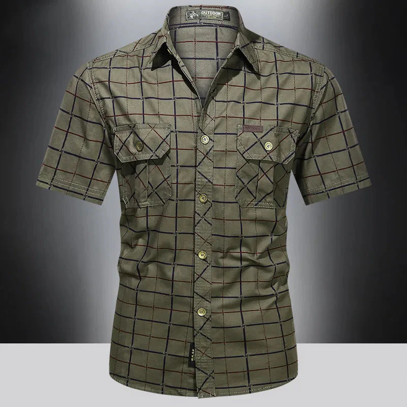 Steinar - Elegante Camicia A Maniche Corte A Quadri - Image 2