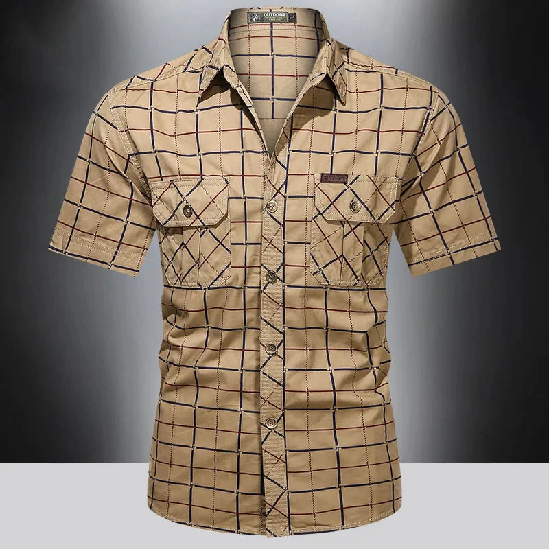 Steinar - Elegante Camicia A Maniche Corte A Quadri - Image 3