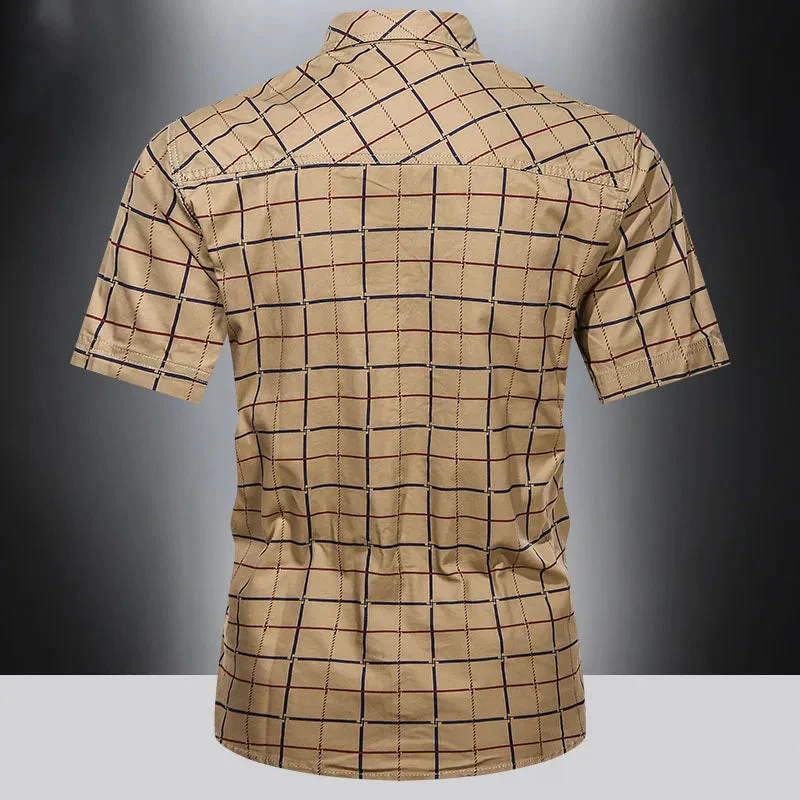 Steinar - Elegante Camicia A Maniche Corte A Quadri - Image 5