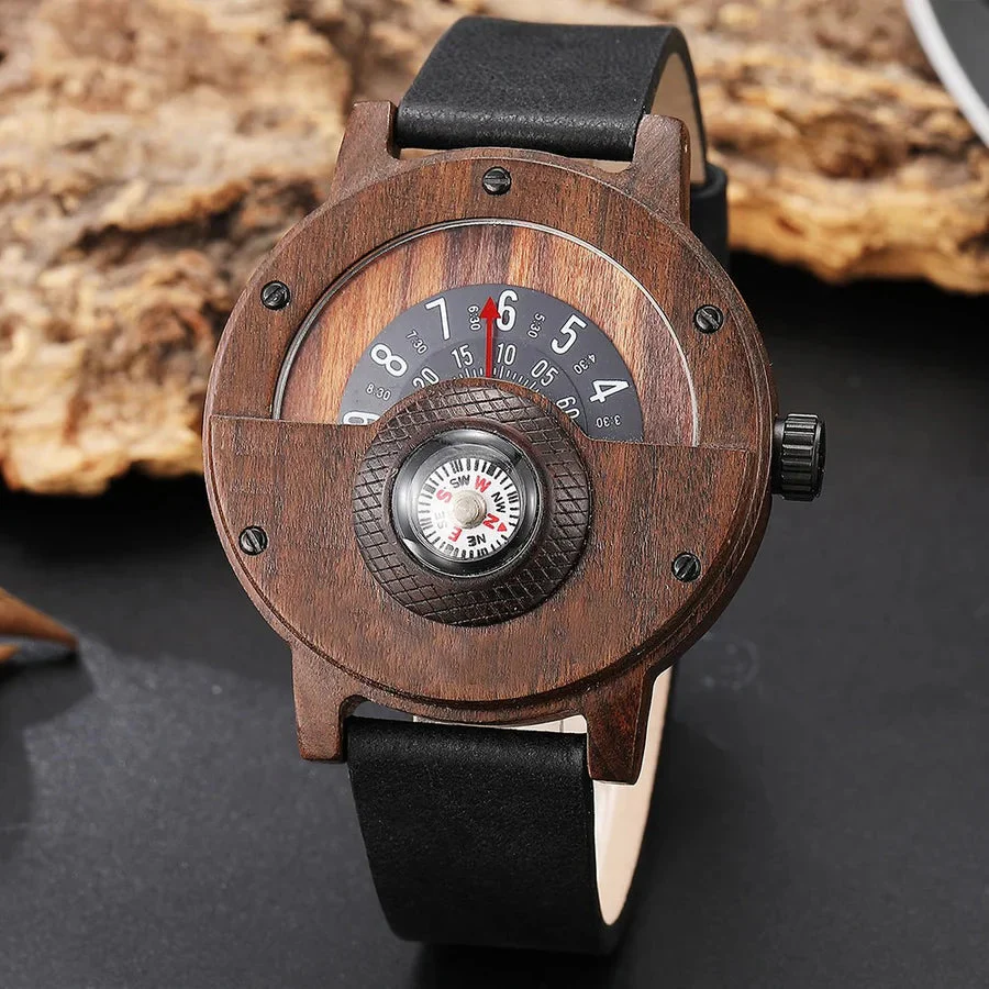 Stellan - Orologi in Legno con Cinturino in Pelle