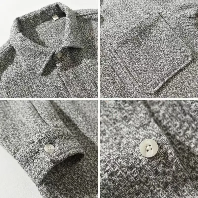 Steve - Camicia Casuale In Cashmere Abbottonatura - Image 4