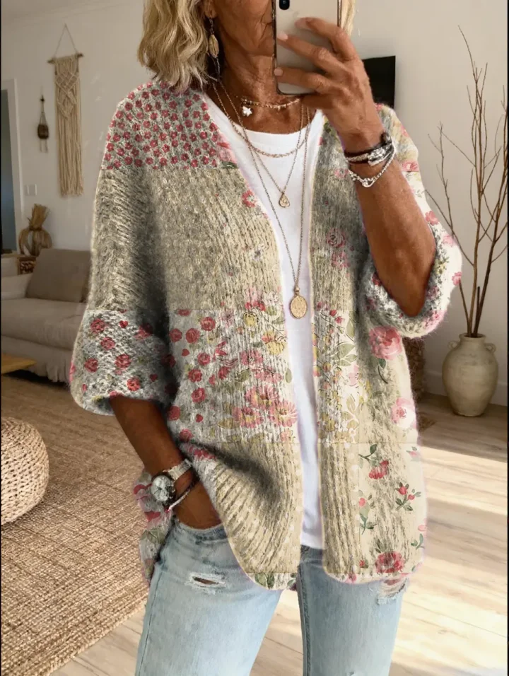 Stevena - Maglione Con Elegante Motivo Floreale - Image 10
