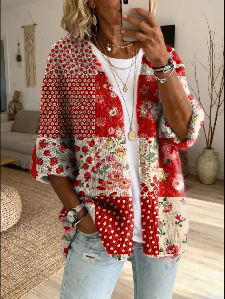 Stevena - Maglione Con Elegante Motivo Floreale - Image 3