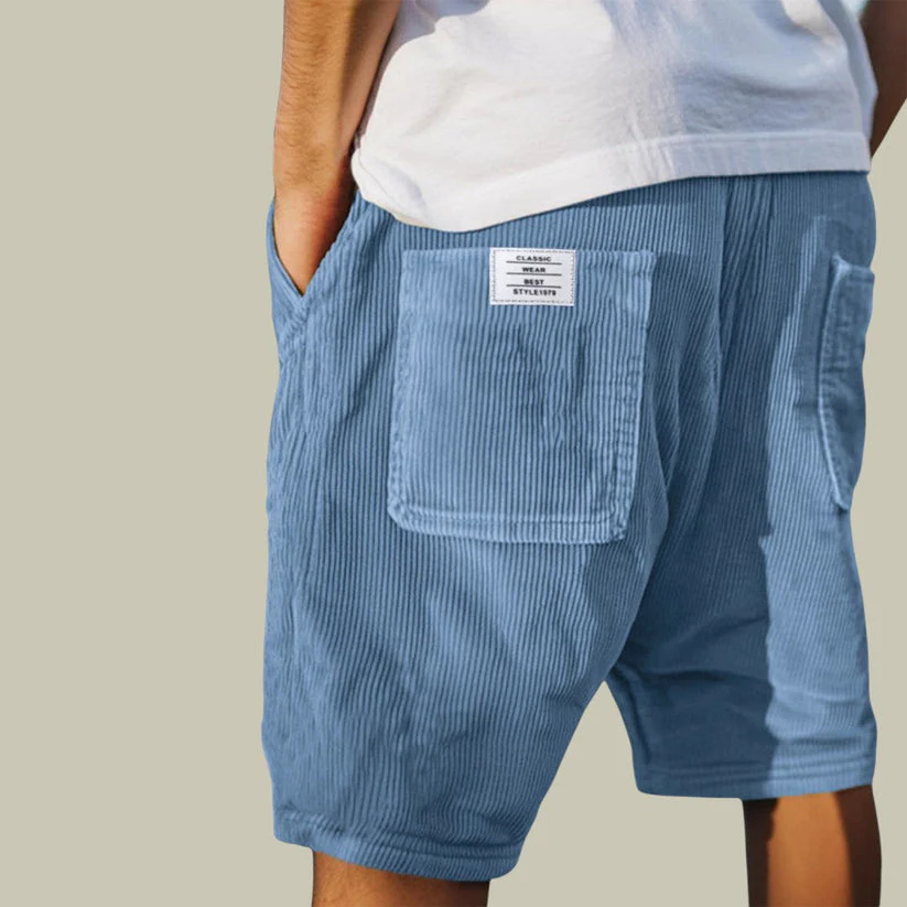 Steyn - Pantaloncini in Velluto Con Elastico in Vita - Image 2