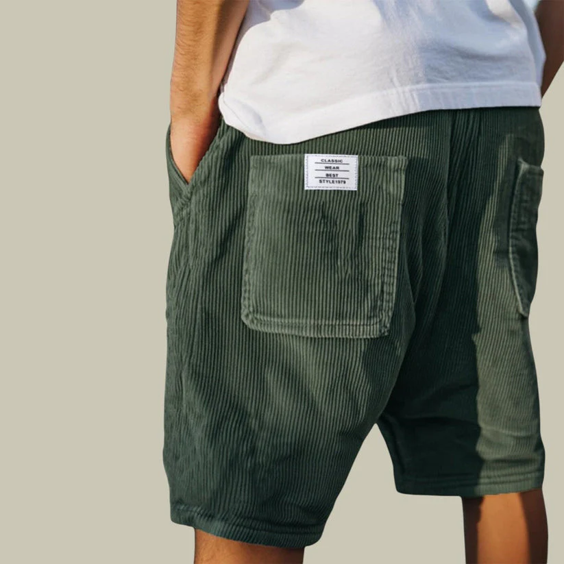 Steyn - Pantaloncini in Velluto Con Elastico in Vita - Image 5