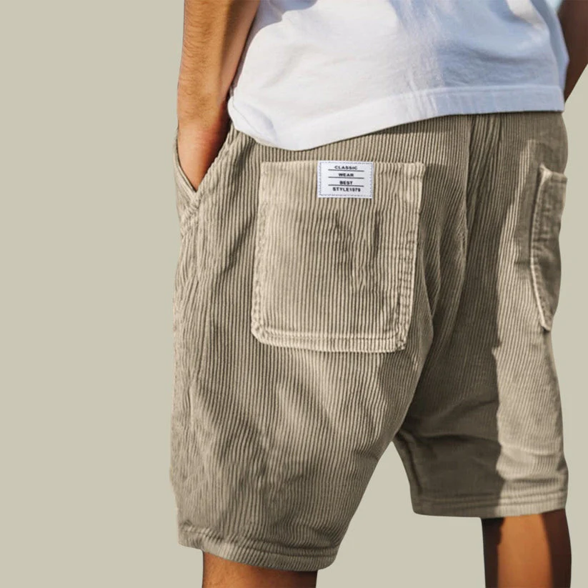 Steyn - Pantaloncini in Velluto Con Elastico in Vita - Image 7