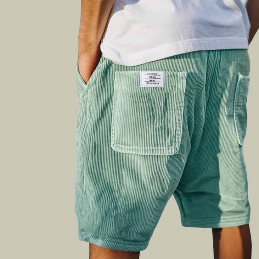 Steyn - Pantaloncini in Velluto Con Elastico in Vita - Image 8