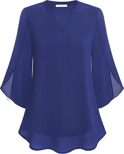 Styliani - Camicetta In Chiffon Con Scollo a V - Image 13