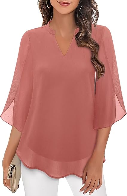 Styliani - Camicetta In Chiffon Con Scollo a V - Image 2