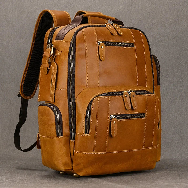 SummitCarry - Zaino Da Viaggio In Pelle Di Vacchetta Vintage - Image 3