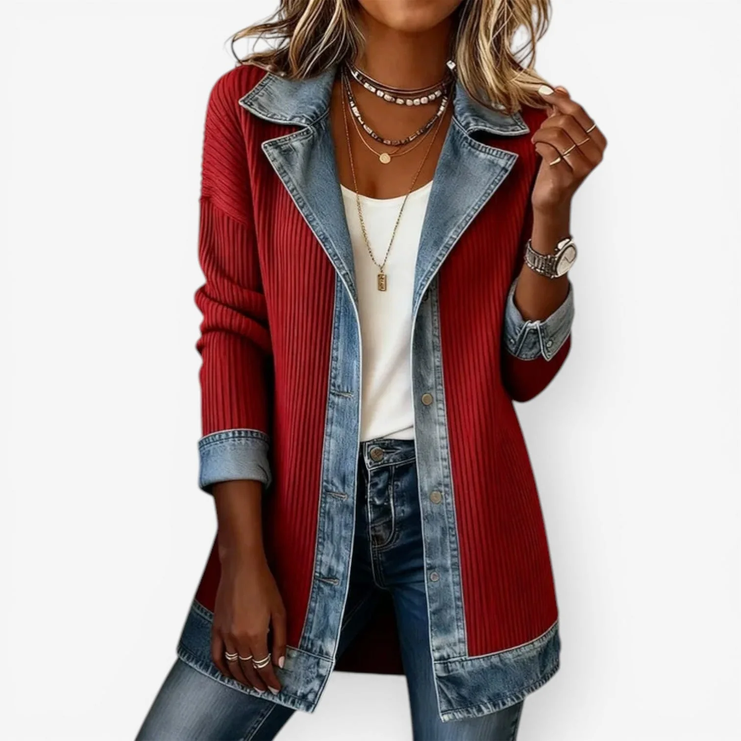Sunna - Giacca in Denim Misto - Image 3