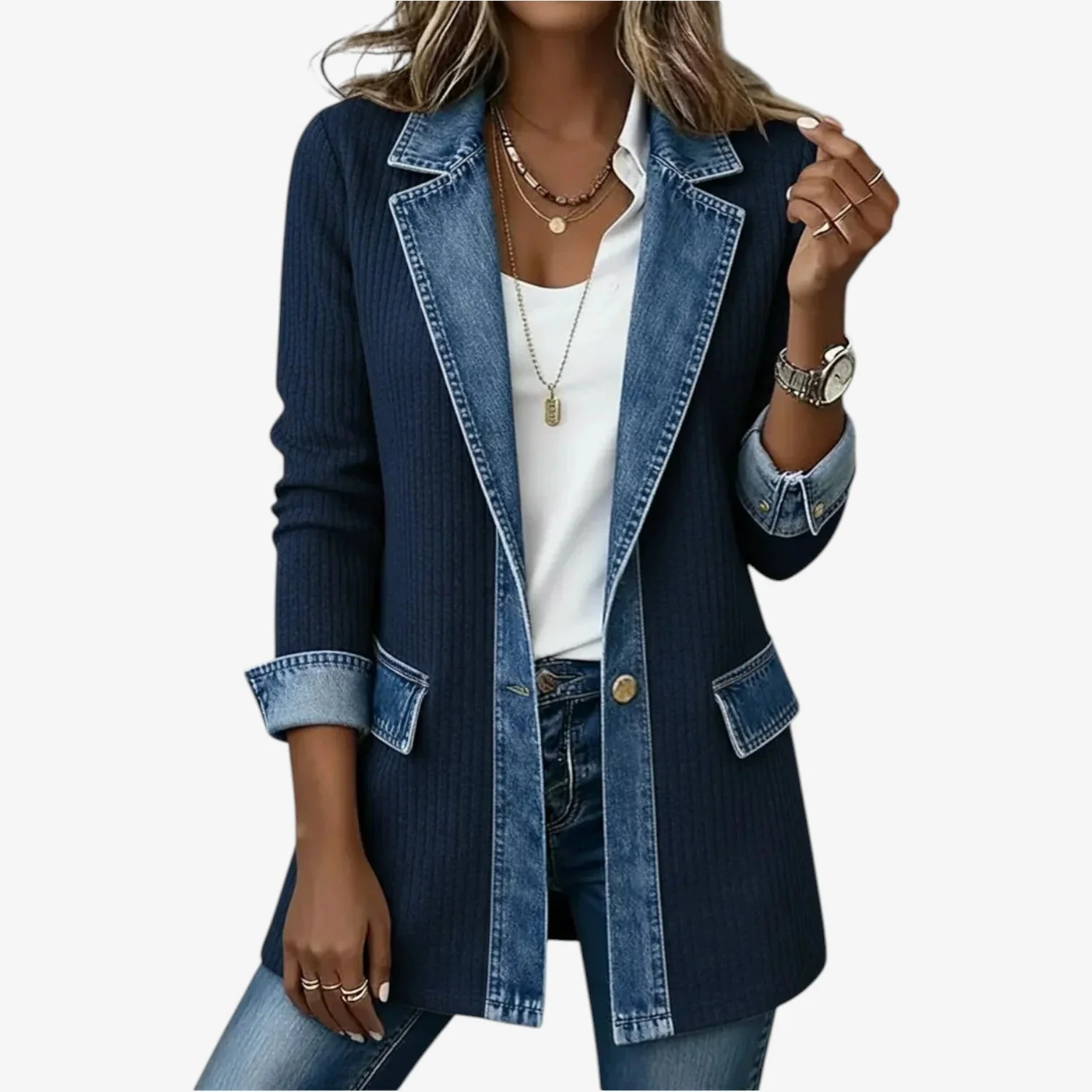 Sunna - Giacca in Denim Misto - Image 5