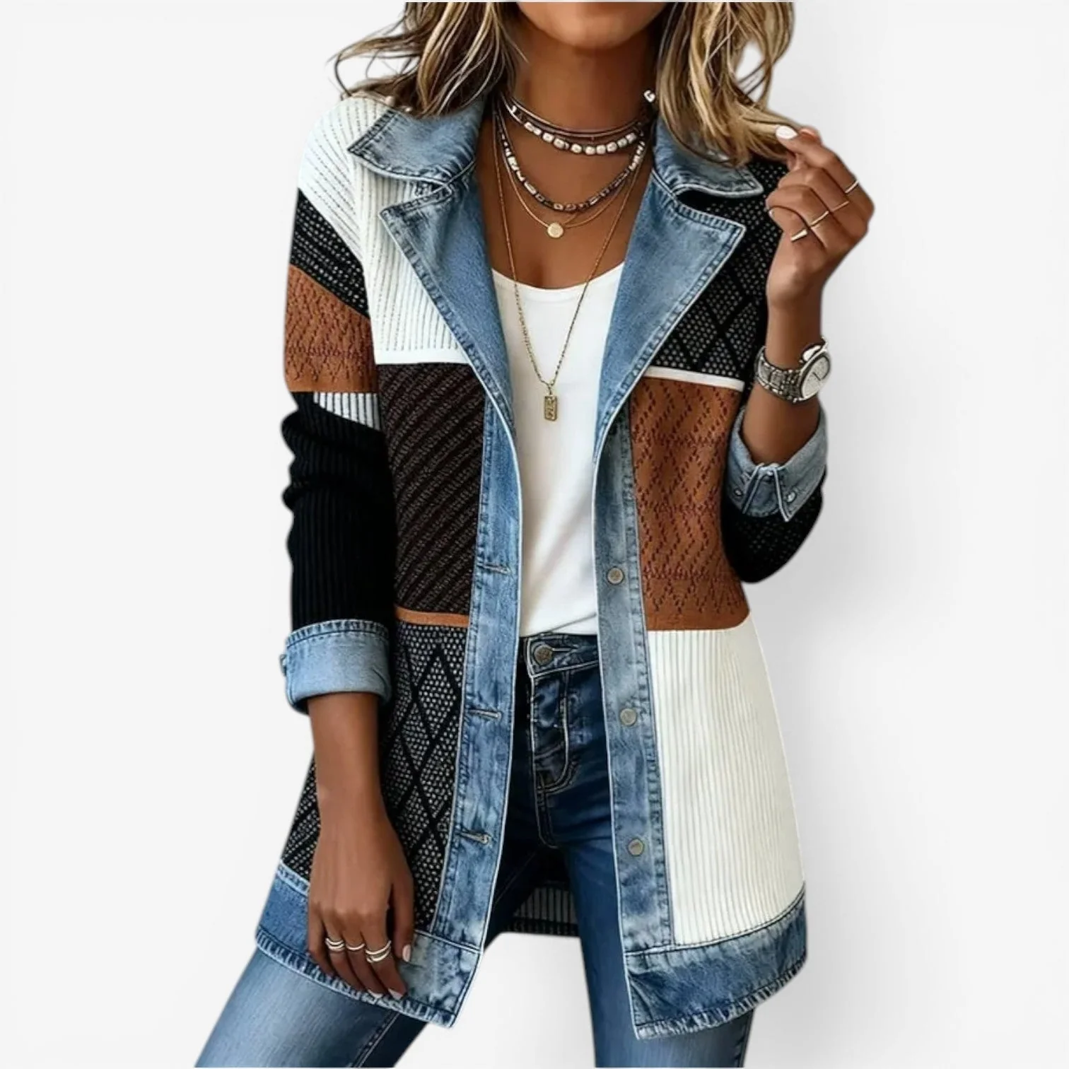 Sunna - Giacca in Denim Misto - Image 7