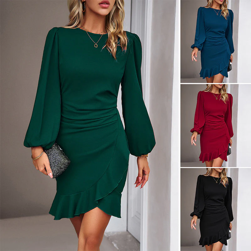 Suzanne - Abito Elegante Con Maniche a Sbuffo e Orlo a Frange - Image 8