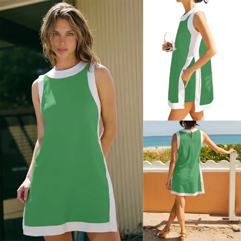 Swetlana - Top Senza Maniche Color Block e Pantaloncini Con Tasche - Image 9